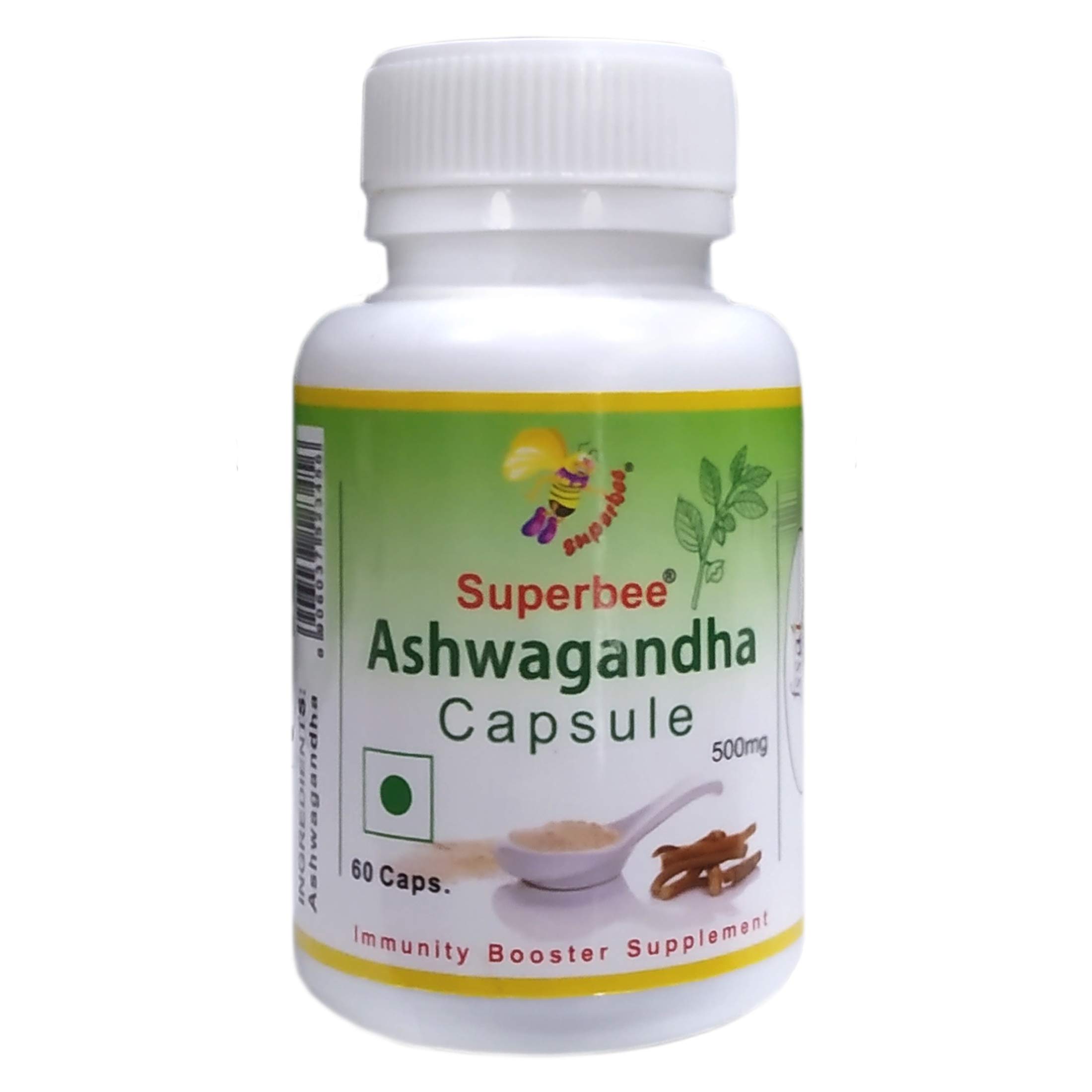 Beeshive Organic Ashwagandha Capsule 500mg – Pure Ashwagandha Extract | 60 Capsules, FSSAI Certified