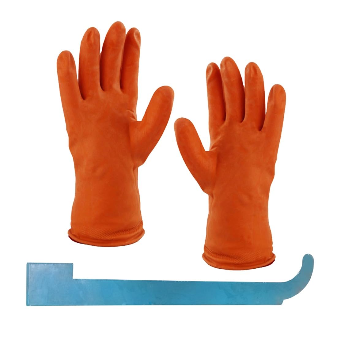 Beeshive Organic Rubber Bee Gloves with Bee Hive Tool (GI J Type) | Essential Beekeeping Protection & Hive Management Combo